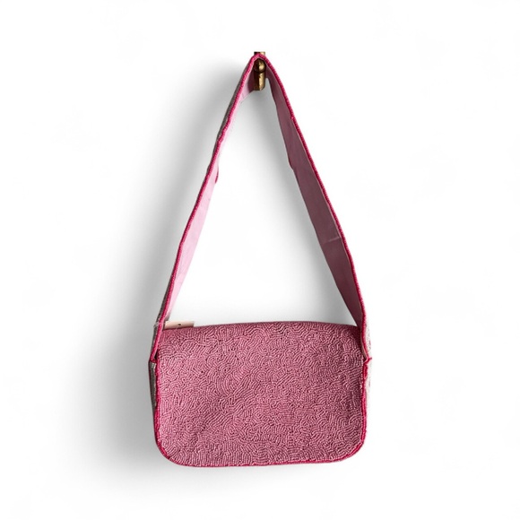 Pink Beaded Shoulder Bag - Picture 4 of 7